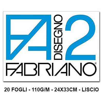Foto principale Album da disegno Fabriano F2 liscio 24×33 cm 110g 20 fogli