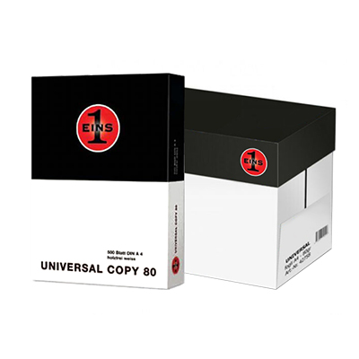 Foto principale Carta A4 Universal Copy Black 80gr confezione da 5 risme da 500 fogli