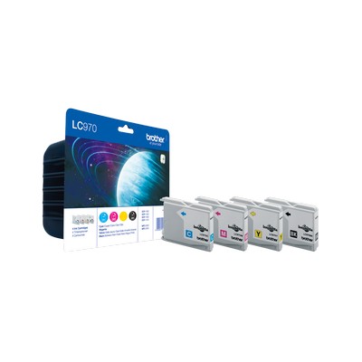 Foto principale Cartuccia Brother LC970VALBP (Conf. da 4 pz.) originale NERO+COLORE
