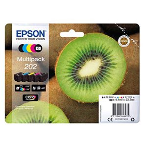 Foto principale Cartuccia Epson C13T02E74010 Multipack 202 Kiwi (Conf. da 5 pz.) originale NERO+COLORE