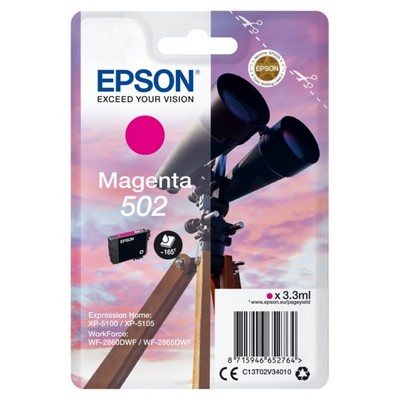 Foto principale Cartuccia Epson C13T02V34010 502 Binocolo originale MAGENTA