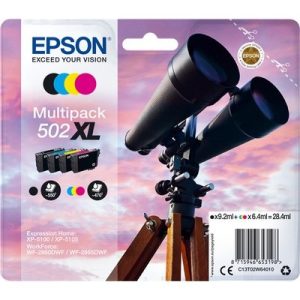 Foto principale Cartuccia Epson C13T02W64010 Multipack 502 XL Binocolo (Conf. da 4 pz.) originale NERO+COLORE