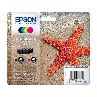 Foto principale Cartuccia Epson C13T03U64020 Multipack 603 Stella Marina (Conf. da 4 pz.) originale NERO+COLORE