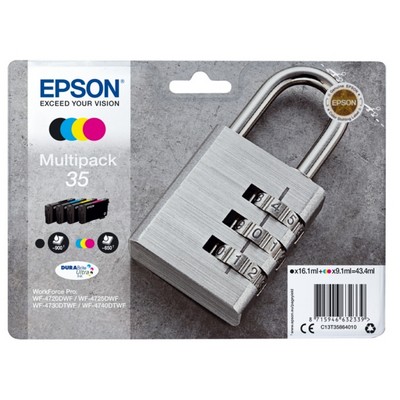 Foto principale Cartuccia Epson C13T35864010 Multipack 35 Lucchetto (Conf. da 4 pz.) originale NERO+COLORE