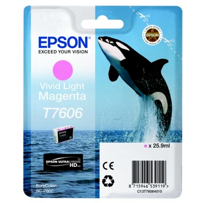 Foto principale Cartuccia originale Epson C13T76064010 T7606 Orca MAGENTA CHIARO