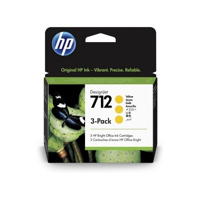 Foto principale Cartuccia Hp 3ED79A Multipack 712 (Conf. da 3 pz.) originale GIALLO