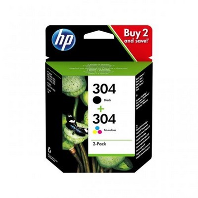 Foto principale Cartuccia Hp 3JB05AE Multipack 304 (Conf. da 2 pz.) originale NERO+COLORE