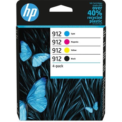 Foto principale Cartuccia Hp 6ZC74AE Multipack 912 (Conf. da 4 pz.) originale NERO+COLORE