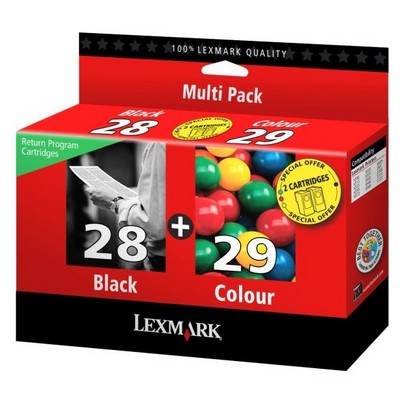 Foto principale Cartuccia Lexmark 18C1520E (Conf. da 2 pz.) originale NERO+COLORE
