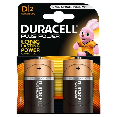 Foto principale Duracell Plus Power 2 Batterie Torcia D 1,5V Alcaline