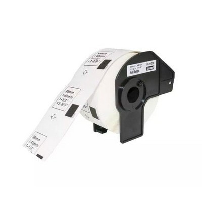 Foto principale Etichette adesive per etichettatrice compatibile Brother DK-11220 39 mm (Rotolo 48 metri) NERO SU BIANCO