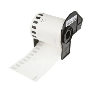 Etichette adesive per etichettatrice compatibile Brother DK-22113 DK Tape  da 62 mm (Rotolo 15,24 metri) TRASPARENTE