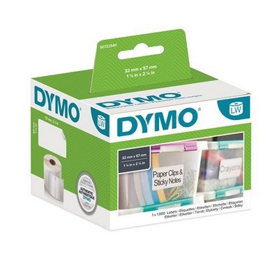 Foto principale Etichette adesive per etichettatrice originale Dymo S0722540A 11354 LW da 57×32 mm (Rotolo 1000 etichette) BIANCO