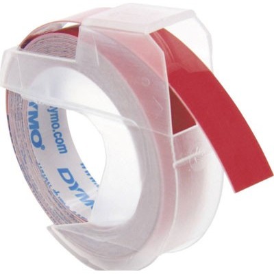 Nastro per etichettatrice a rilievo compatibile Dymo S0898150 3D Tape da 9  mm (Rotolo 3 metri) ROSSO