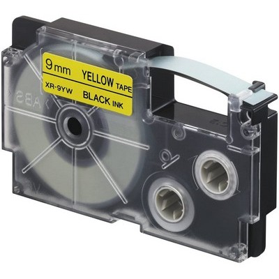 Foto principale Nastro per etichettatrice compatibile Casio XR-9YW da 9 mm NERO SU GIALLO