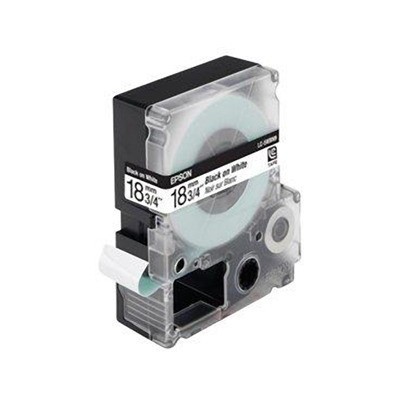 Foto principale Nastro per etichettatrice compatibile Epson C53S655006 LC-5WBN9 / LK-5WBN da 18 mm (Rotolo 9 metri) NERO SU BIANCO