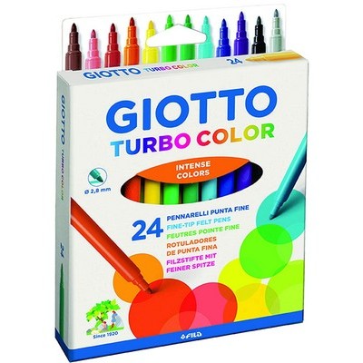 Foto principale Pennarelli colorati GiottoTurbo Color 2,8 mm conf. 24 pz.