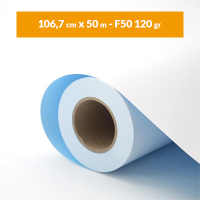 Foto principale Rotolo carta plotter blue back A0+ bianco (106,7 cm x 50 m – F50 120 gr)