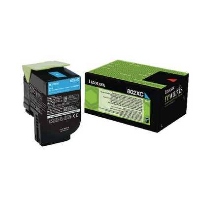 Foto principale Toner Lexmark 80C2XC0 802XC originale CIANO