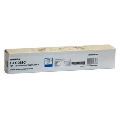 Foto principale Toner originale Toshiba 6B000000557 T-FC26SC6 CIANO