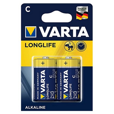 Foto principale Varta Longlife 2 Batterie mezzatorcia C 1,5V Alcaline
