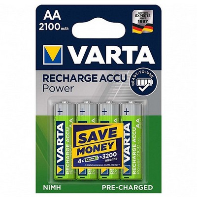 Foto principale Varta Recharge Accu Power 4 Batterie stilo ricaricabili 2100mAh AA 1,2V