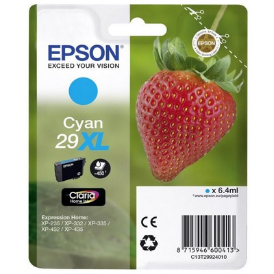 Foto principale Cartuccia originale Epson C13T29924010 29XL Fragola CIANO