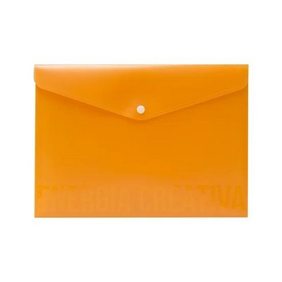 Foto principale Busta Scatto formato A5 semitrasparente con bottone arancione