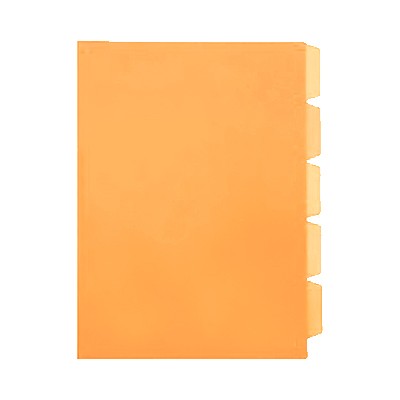 Foto principale Cartellina Scatto a L con 5 divisori formato A4 arancione