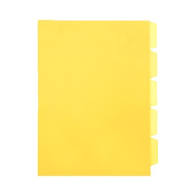 Foto principale Cartellina Scatto a L con 5 divisori formato A4 gialla
