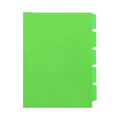 Foto principale Cartellina Scatto a L con 5 divisori formato A4 verde