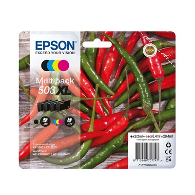 Foto principale Cartuccia originale Epson C13T09R64010 Multipack 503XL Peperoncino (Conf. da 4 pz.) NERO+COLORE