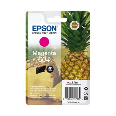 Foto principale Cartuccia originale Epson C13T10G34010 604 Ananas MAGENTA