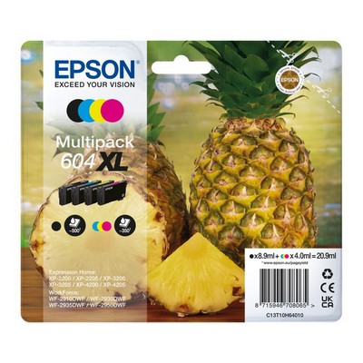 Foto principale Cartuccia originale Epson C13T10H64010 Multipack 604XL Ananas (Conf. da 4 pz.) NERO+COLORE