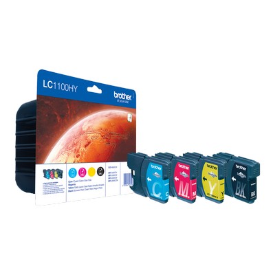 Foto principale Cartuccia originale Brother LC1100HYVALBP Multipack LC1100HY (Conf. da 4 pz.) NERO+COLORE