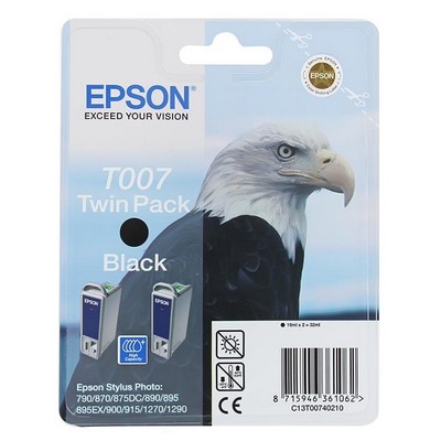 Foto principale Cartuccia originale Epson C13T00740210 Multipack T007 Aquila (Conf. da 2 pz.) NERO