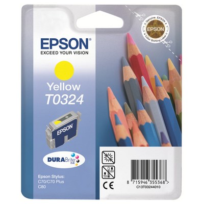 Foto principale Cartuccia originale Epson C13T03244020 T0324 Crayons GIALLO
