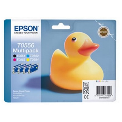 Foto principale Cartuccia originale Epson C13T05564010 Multipack T0556 Paperella (Conf. da 4 pz.) NERO+COLORE