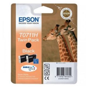 Foto principale Cartuccia originale Epson C13T07114H10 Multipack T0711H Giraffa (Conf. da 2 pz.) NERO