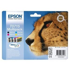 Foto principale Cartuccia originale Epson C13T07154010 Multipack T0715 Ghepardo (Conf. da 4 pz.) NERO+COLORE