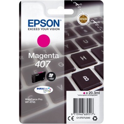 Foto principale Cartuccia originale Epson C13T07U340 407 Tastiera MAGENTA