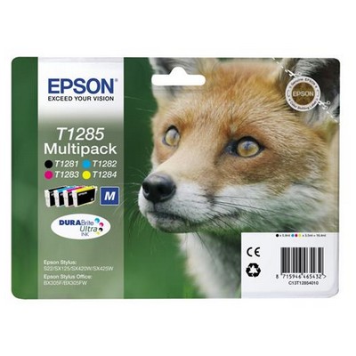 Foto principale Cartuccia originale Epson C13T12854010 Multipack T1285 Volpe (Conf. da 4 pz.) NERO+COLORE