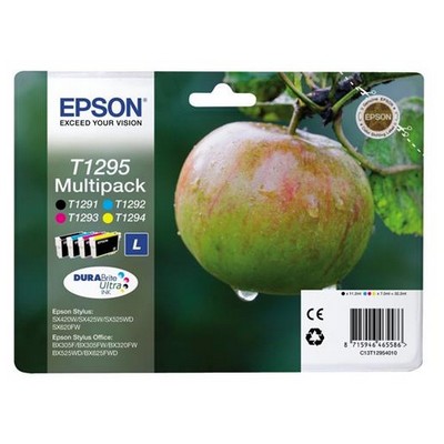 Foto principale Cartuccia originale Epson C13T12954010 Multipack T1295 Mela (Conf. da 4 pz.) NERO+COLORE