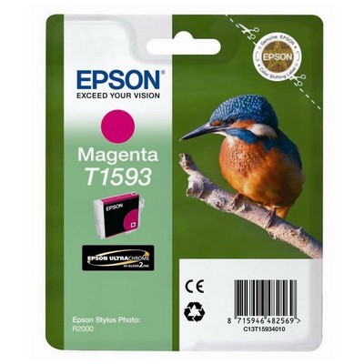 Foto principale Cartuccia originale Epson C13T15934010 T1593 Martin Pescatore MAGENTA