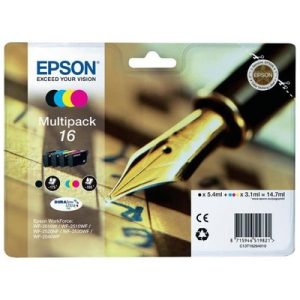 Foto principale Cartuccia originale Epson C13T16264010 Multipack 16 Penna e Cruciverba (Conf. da 4 pz.) NERO+COLORE