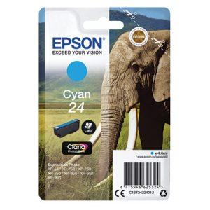 Foto principale Cartuccia originale Epson C13T24224010 24 Elefante CIANO