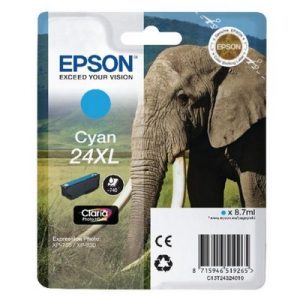 Foto principale Cartuccia originale Epson C13T24324010 24 XL Elefante CIANO