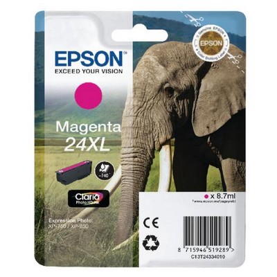 Foto principale Cartuccia originale Epson C13T24334010 24 XL Elefante MAGENTA