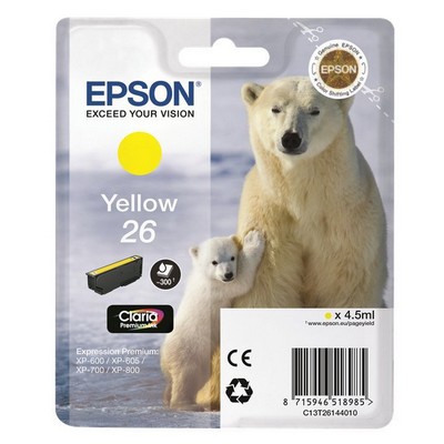 Foto principale Cartuccia originale Epson C13T26144010 26 XL Orso Polare GIALLO