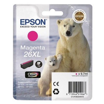 Foto principale Cartuccia originale Epson C13T26334010 26 XL Orso Polare MAGENTA